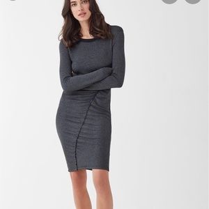 splendid ruched black dress